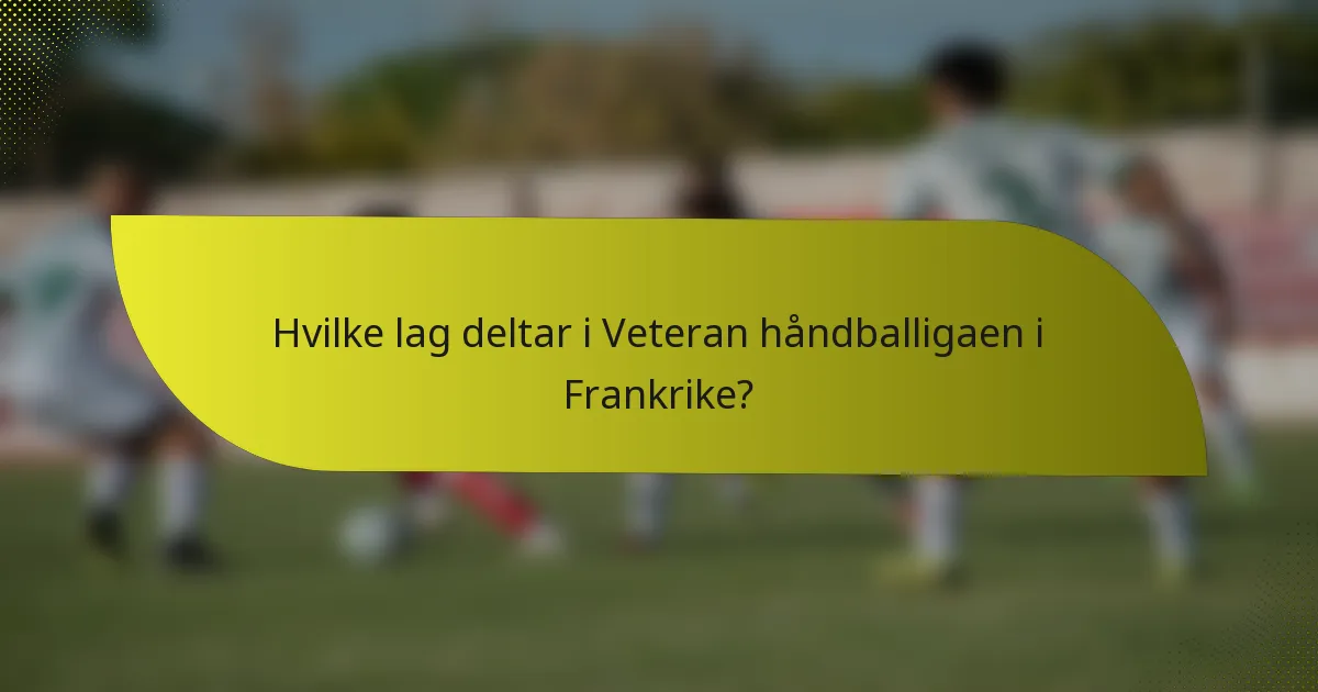 Hvilke lag deltar i Veteran håndballigaen i Frankrike?
